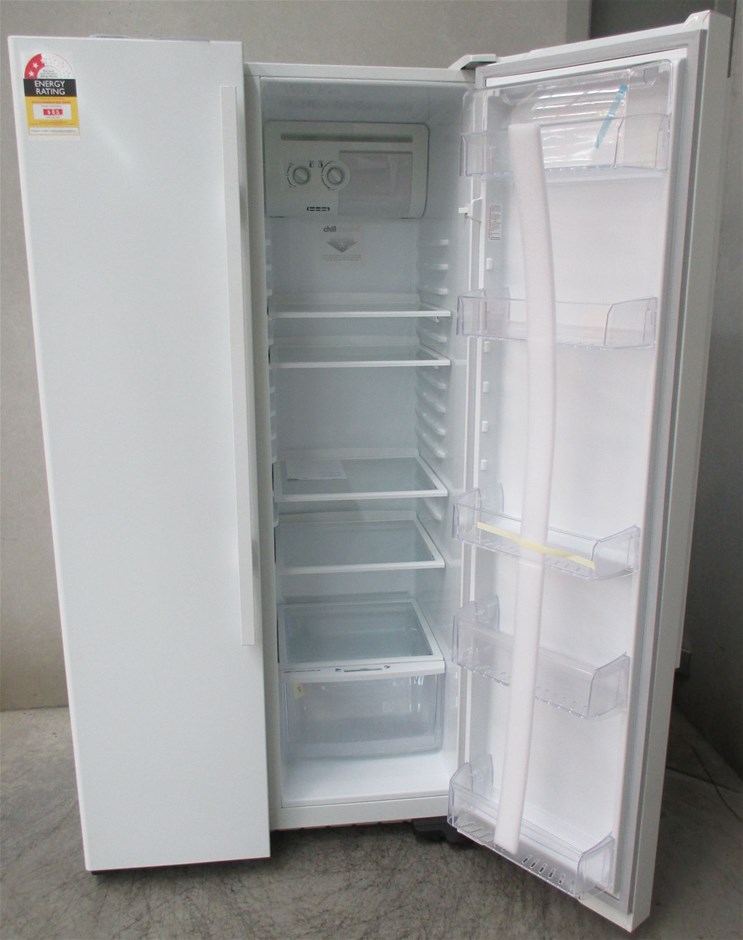Kelvinator 600L White Side by Side Fridge Model KSM6100WF Auction