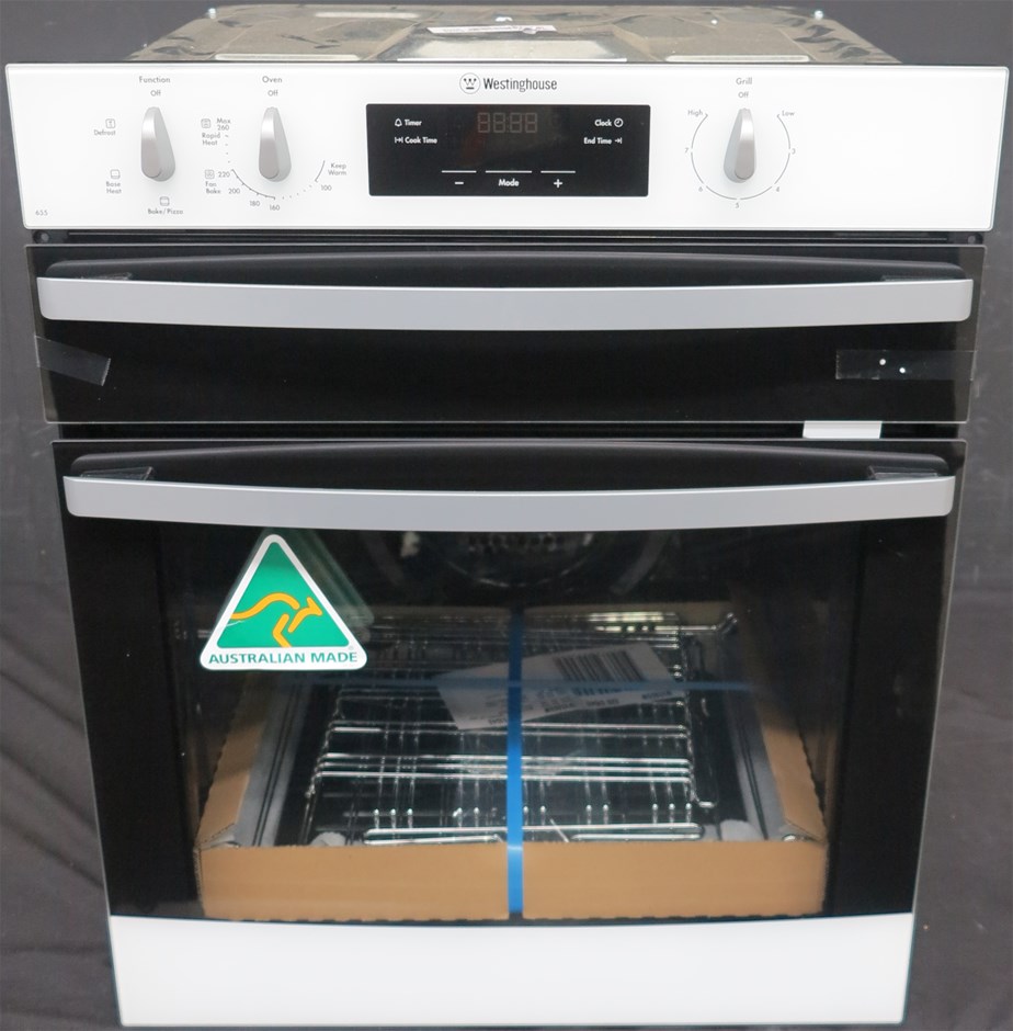 Westinghouse 60cm Underbench Oven with Separate Grill (White)(WVE655W