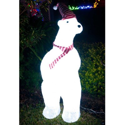 Buy Christmas 160 Led Acrylic Light Up Polar Bear Grays Australia