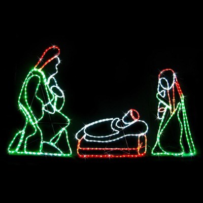 Christmas LED Nativity Scene & Manger Ro