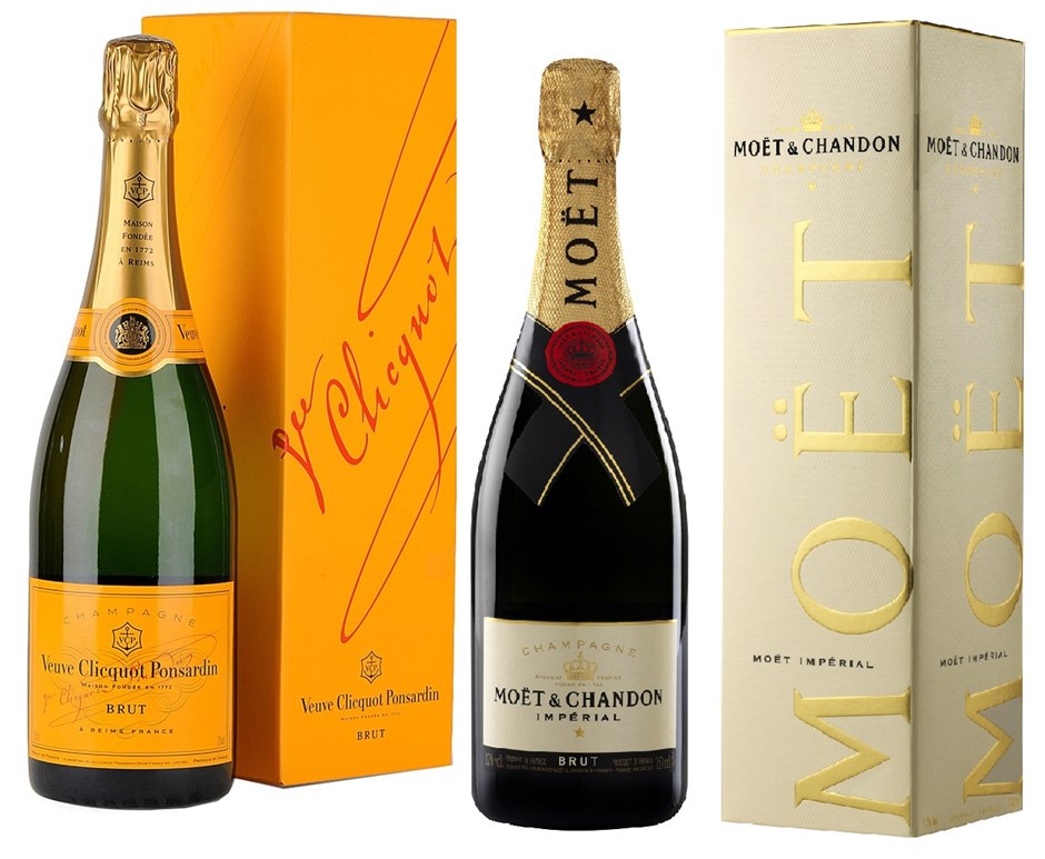 Moët & Veuve NV Champagne Twin Pack (2 x
