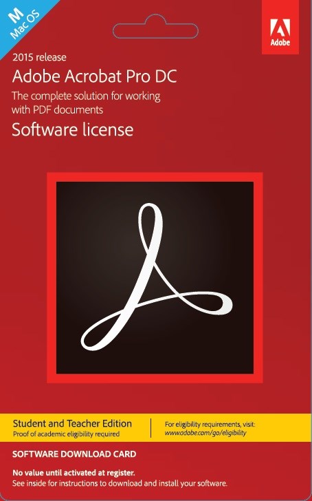 Adobe Acrobat Pro DC Mac - Student/Educa