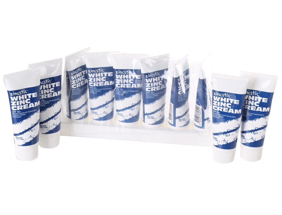 10 x White Zinc Cream SPF30+, 50g. Buyers Note Discount Freight Rates
