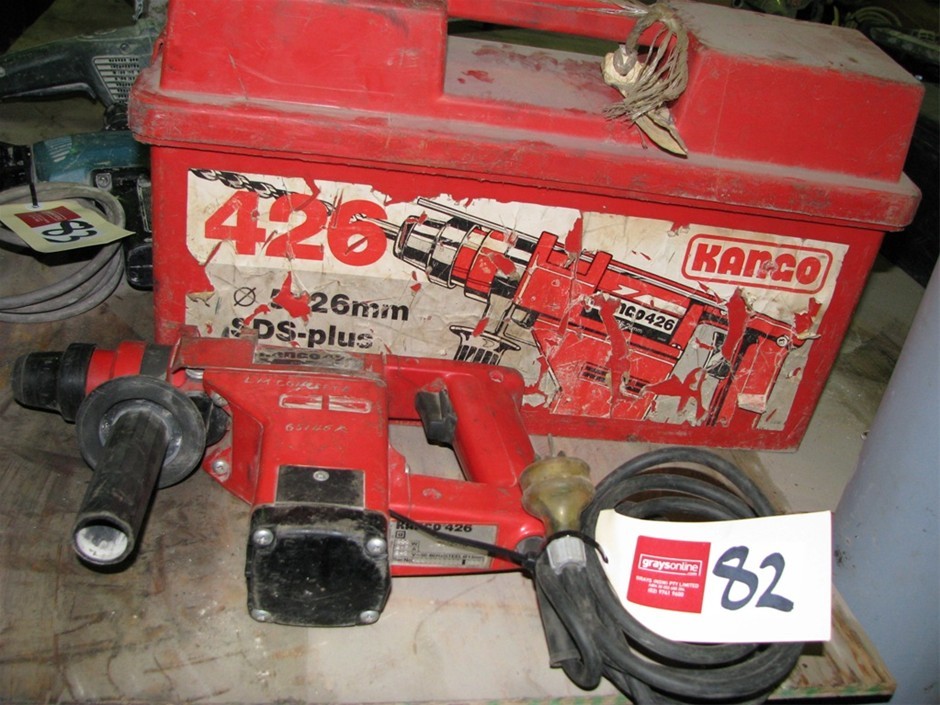 Demolition hammer, Kango model 426 in plastic carry case, 240 volt plug