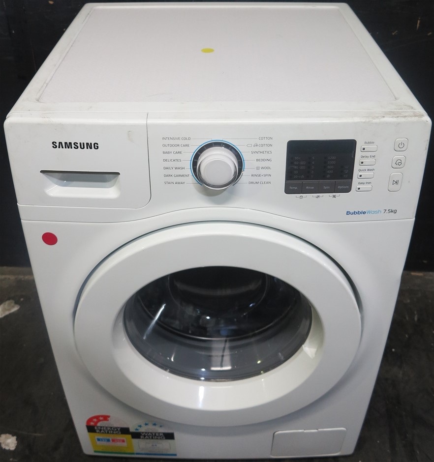 Samsung 7.5kg Front Load Washing Machine (White) (WW75H5290EW) Auction