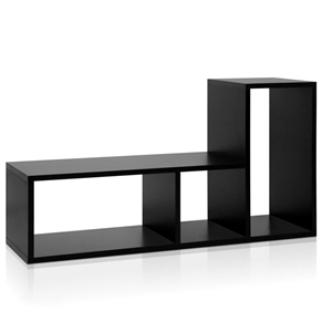 Artiss DIY L Shaped Display Shelf - Blac