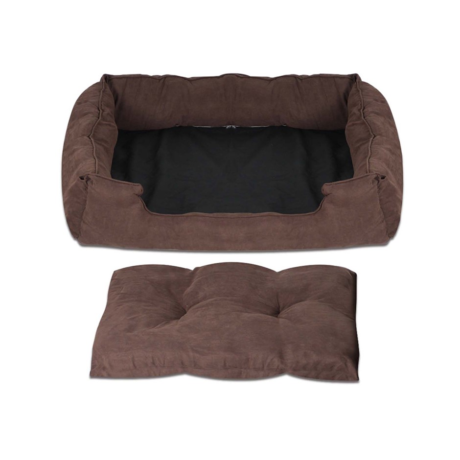 Buy i.Pet Extra Large Faux Suede Washable Pet Bed Brown Grays Australia