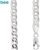 Bee Heavy Double Curb Link Silver Chain - 45 cm