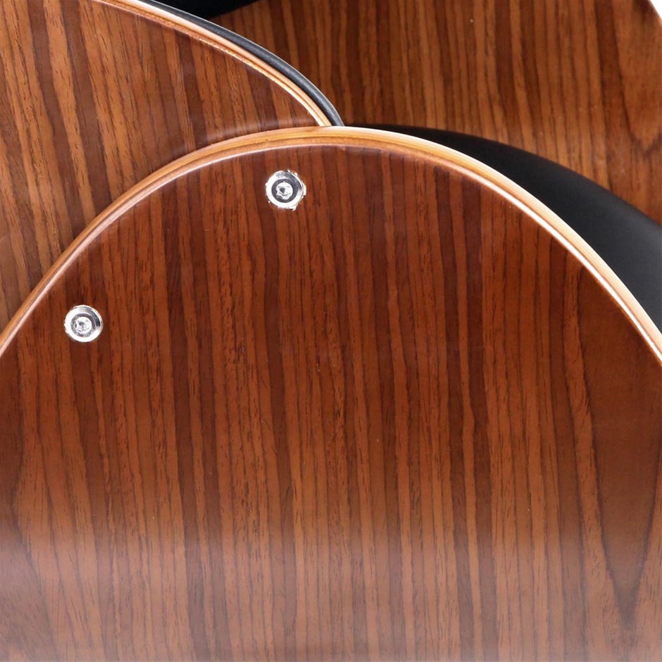 Buy Wooden & PU Leather Office Desk Chair Black Grays Australia