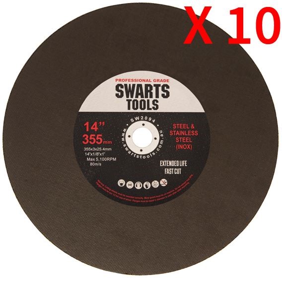 10Pc 350Mm 355Mm 14" Metal Chop Off Drop