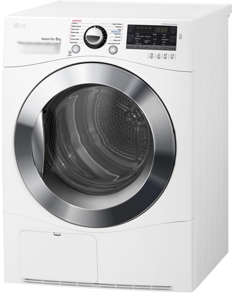 LG TD-C80NPW 8Kg Condenser Dryer with Ta