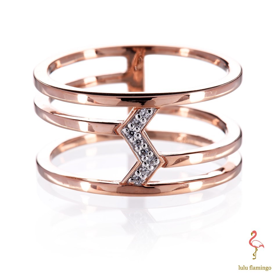 NEW Lulu Flamingo Rose Gold Plated 925 C