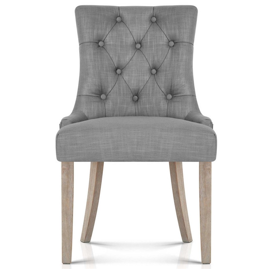Buy Set of 2 French Provincial Dining Chair Grey Grays Australia