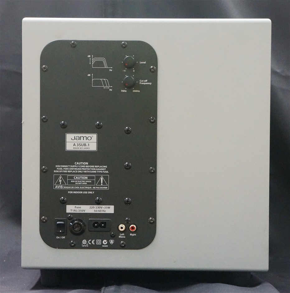 Jamo A3SUB.1 Subwoofer (Silver) Auction (00712530418) Grays Australia
