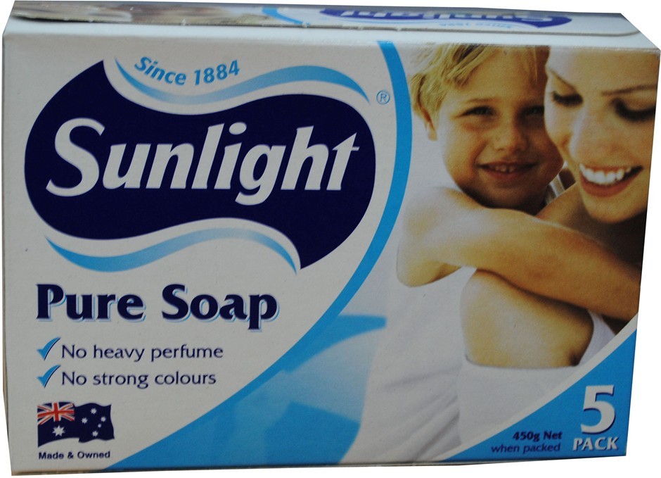 8 x Sunlight Pk5 Pure Soap Bars 450G