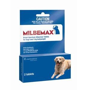 Milbemax Large Dogs 5-50kg - 2 Tabs