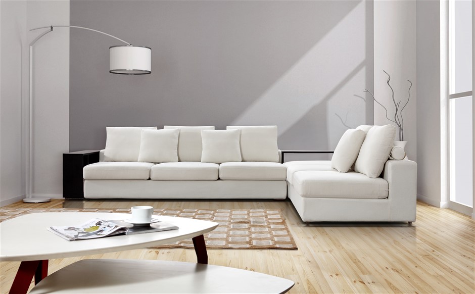 Toorak Fabric Sofa with Solid Wooden She