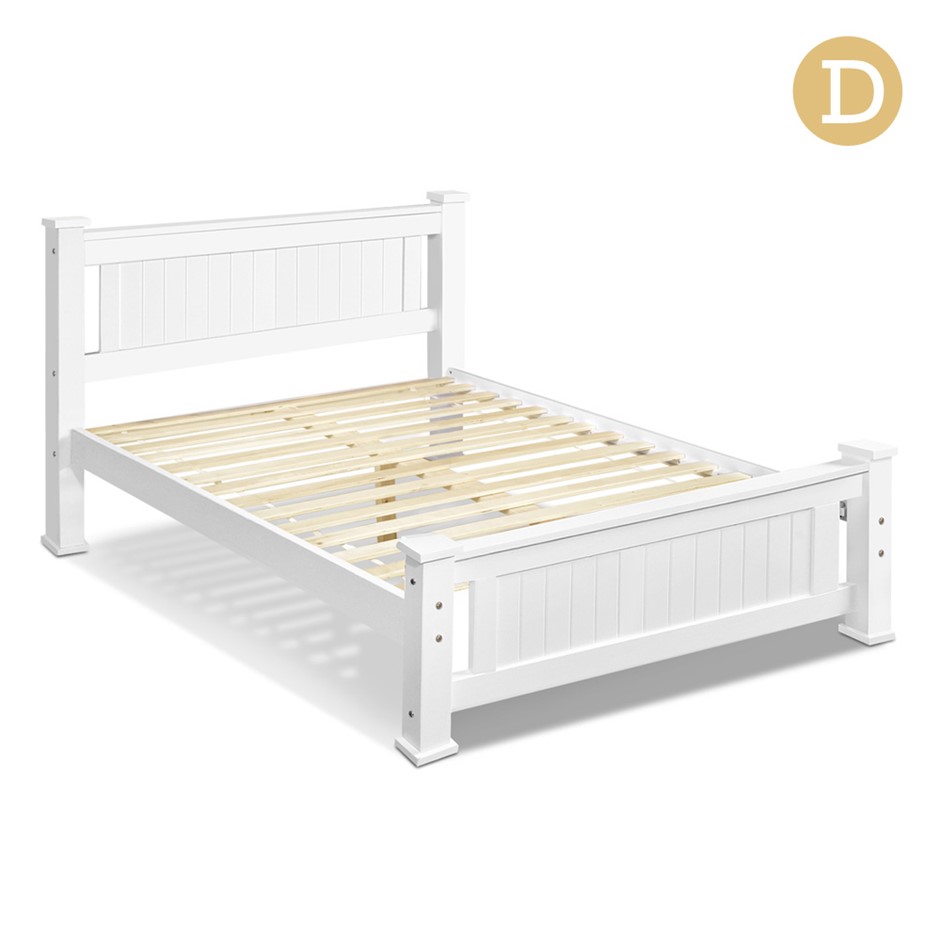 Artiss Double Size Pine Wood Bed Frame