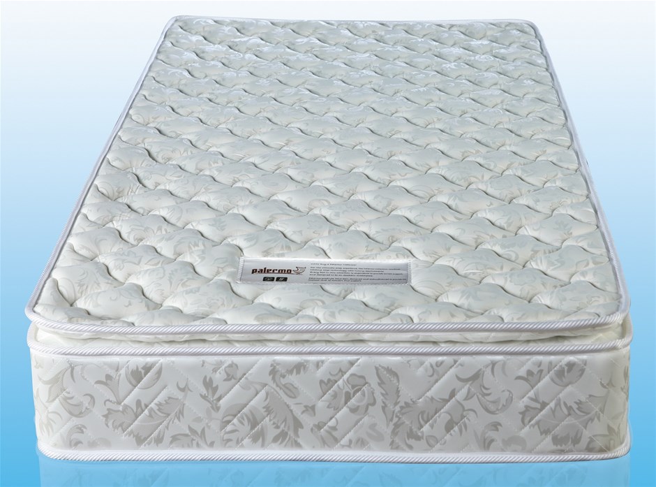 Buy PALERMO Single Luxury Latex Pillow Top Topper Spring Mattress