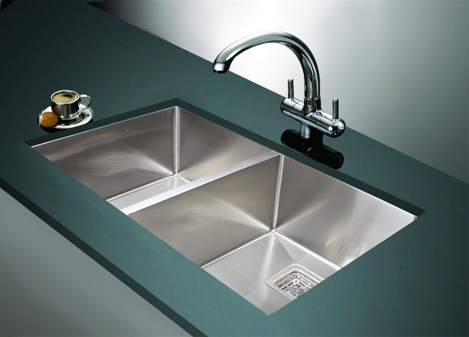 Buy 835x505mm Handmade Stainless Steel Undermount / Topmount Kitchen Sink Grays Australia