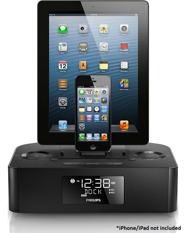 Philips Dual Dock Triple Charging Clock 