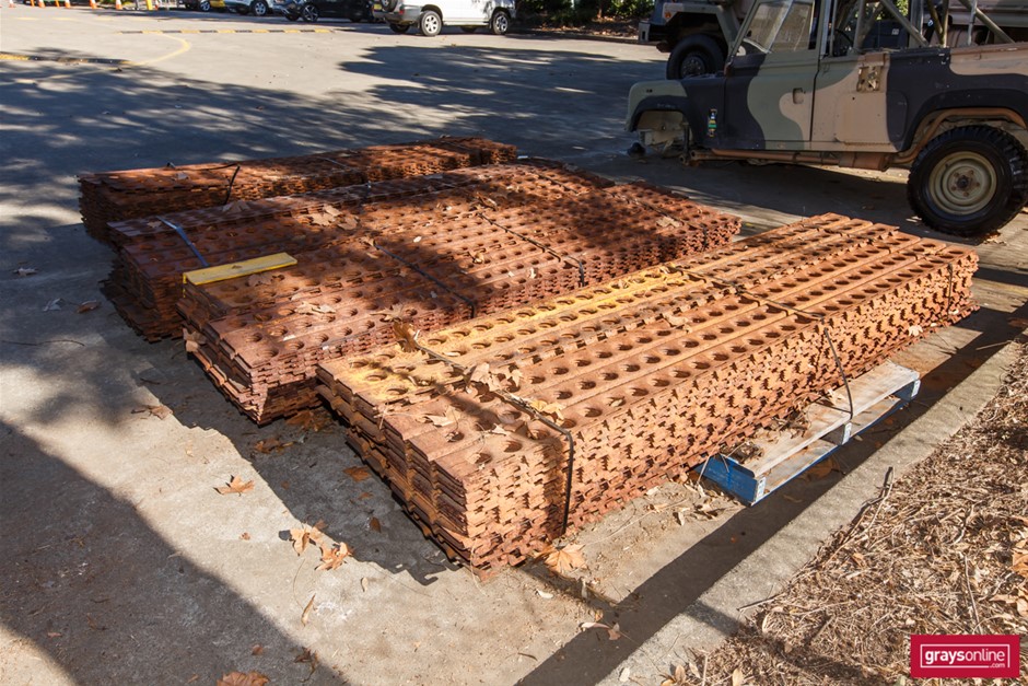 Marston Mat, Perforated Steel Planking, 10 x Pallets. Auction (0320