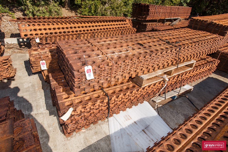 Marston Mat, Perforated Steel Planking, 10 x Pallets. Auction (0321