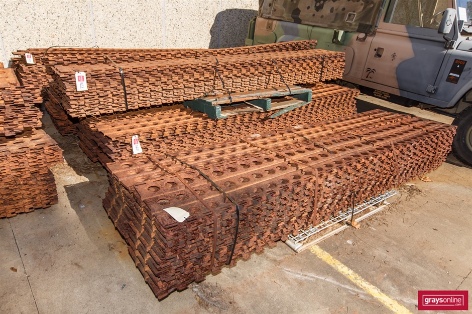 Marston Mat, Perforated Steel Planking, 10 x Pallets. Auction (0322