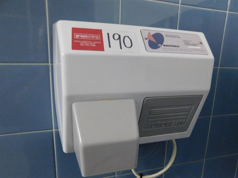 Hand dryer, JD Macdonald Auction (01905027685) Grays Australia