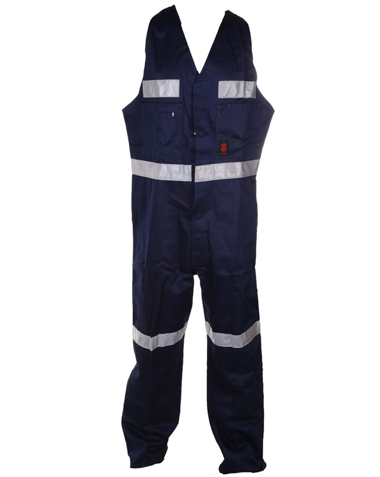 2 x KING GEE Overalls, Size 87R, Action Back, 3M Reflective, Navy