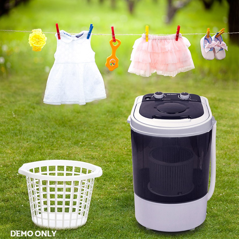 devanti 4kg mini portable washing machine