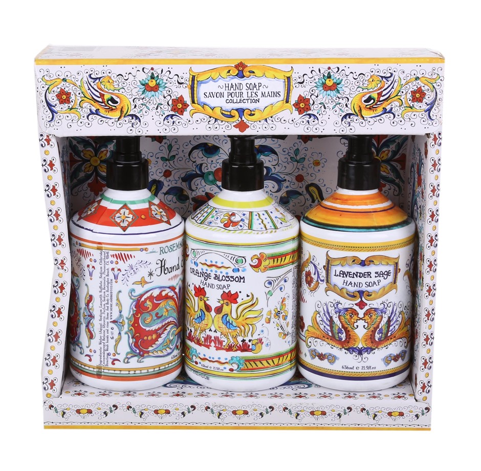 ITALIAN DERUTA 3pc Hand Soap Collection 636ml. N.B. Outer carton