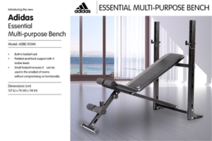 Objetivo zona persuadir Buy Adidas Essential Multi-purpose Bench Press Exercise | Grays Australia