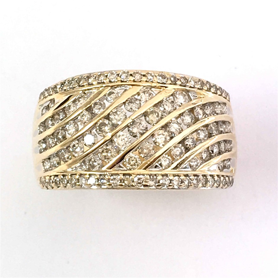10ct Yellow Gold, 1.15ct Diamond Dress Ring Auction (00012518908