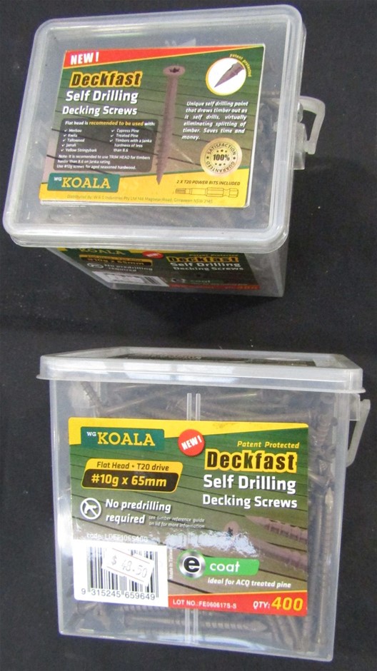 Koala, Deckfast, SelfDrilling Decking Screws, 10g x 65mm. Auction