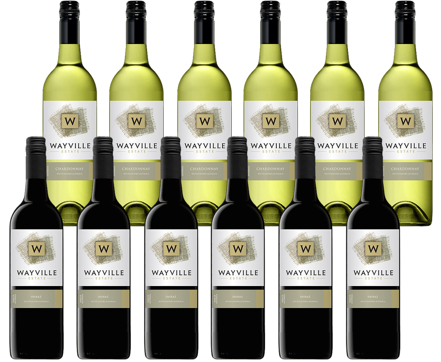 Wayville Estate Chardonnay & Shiraz (12 x 750mL) Mixed Pack