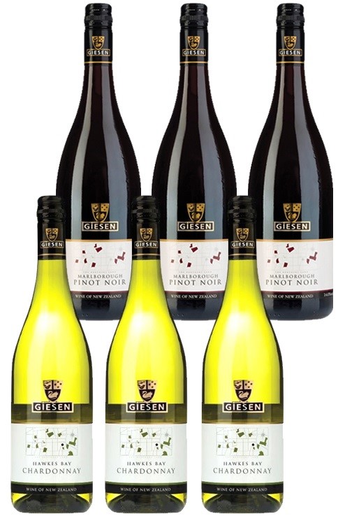 Giesen Pinot Noir & Chardonnay (6 x 750m