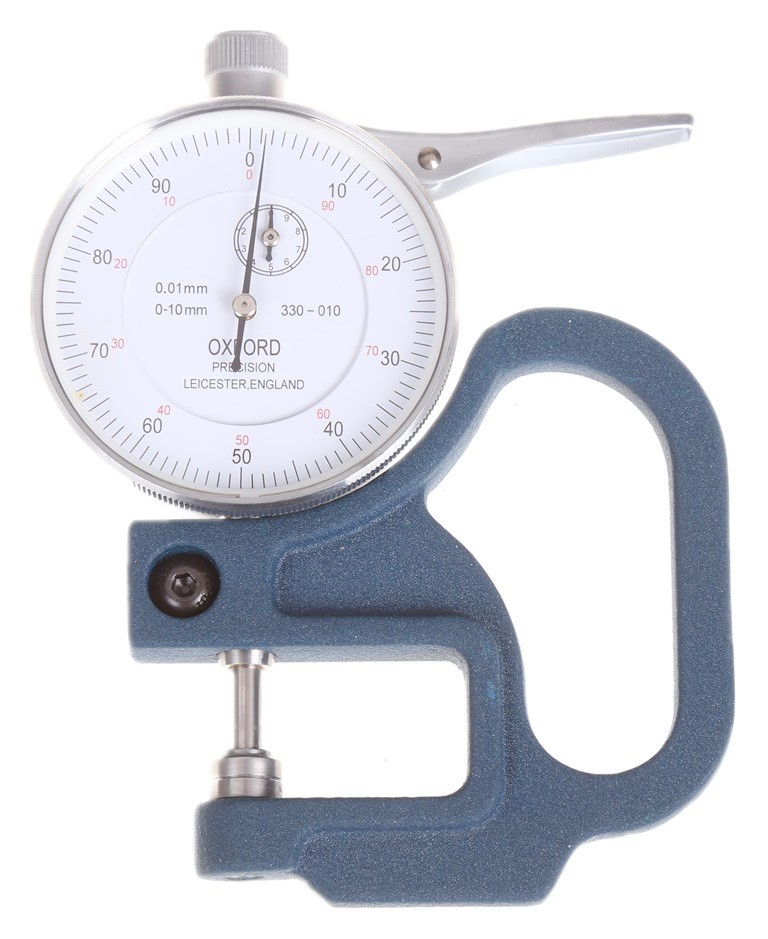 OXFORD Precision Dial Thickness Gauge 010mm x 0.01mm in Hard Case