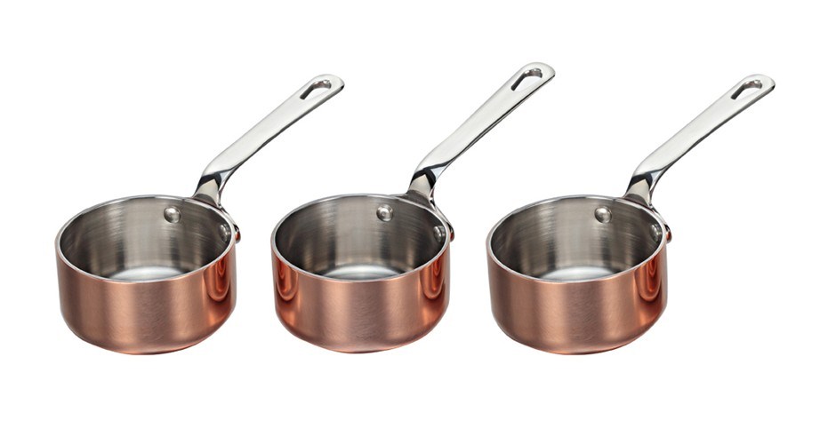 Scanpan Maitre D Copper Set of 3 Mini Sa