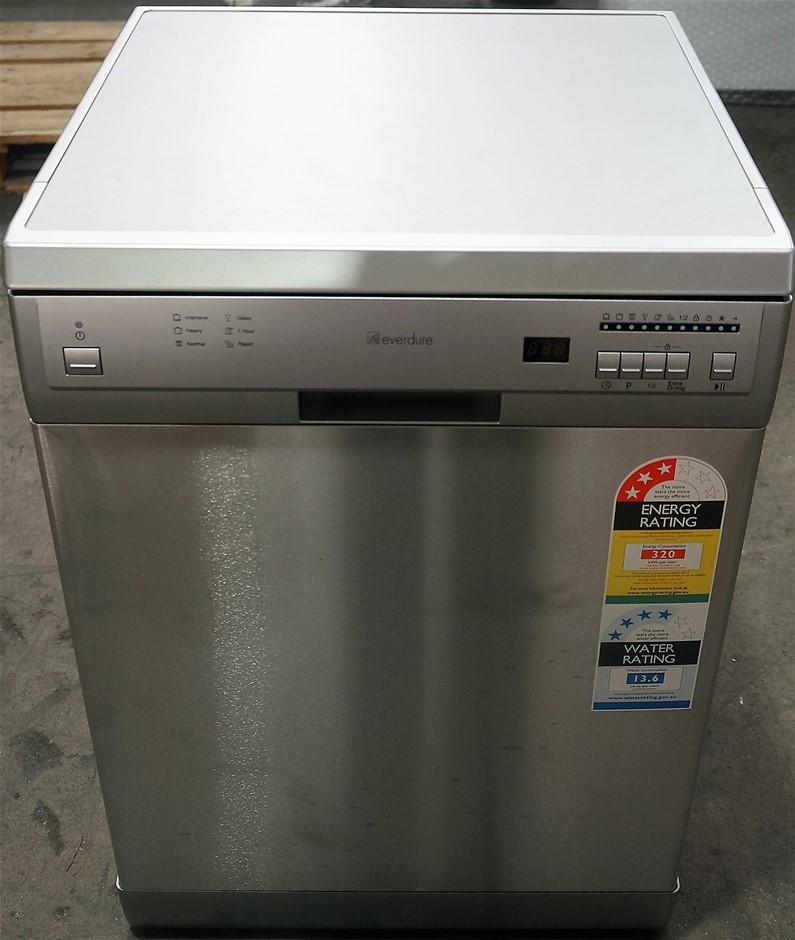 Everdure DWF146SC1 60cm freestanding dishwasher Auction