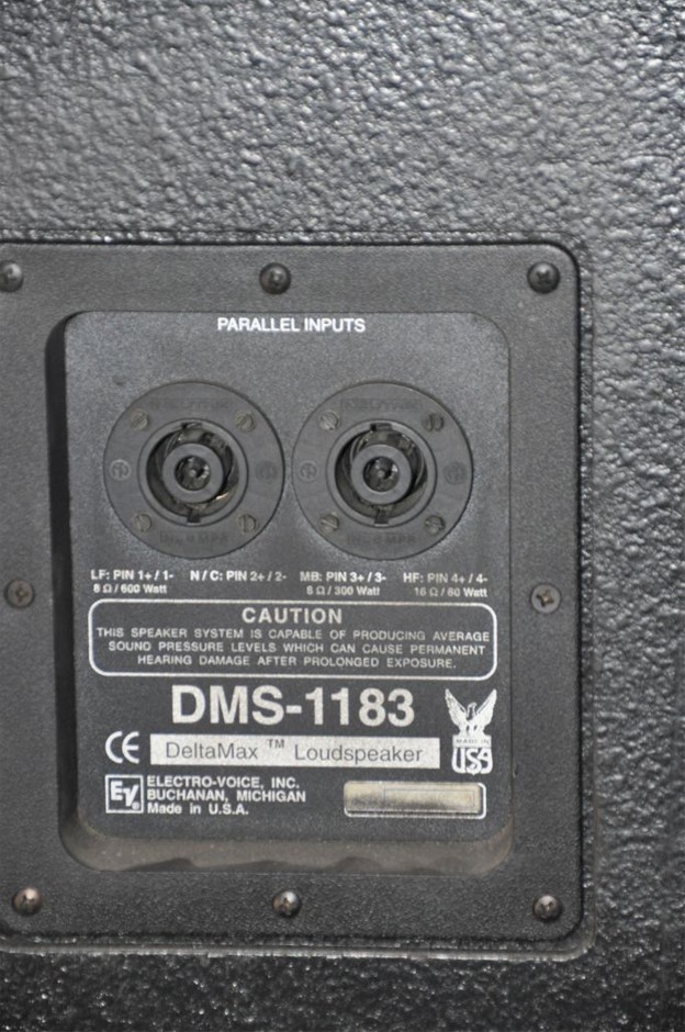 Pair of Loud Speakers EV Deltamax model DMS1183 Auction (0401