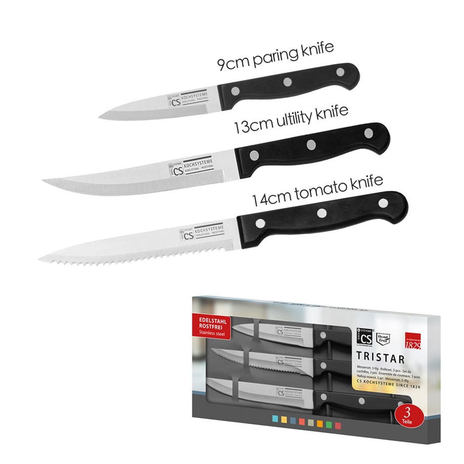 Star Tri-Star Knife set 3 pcs in display