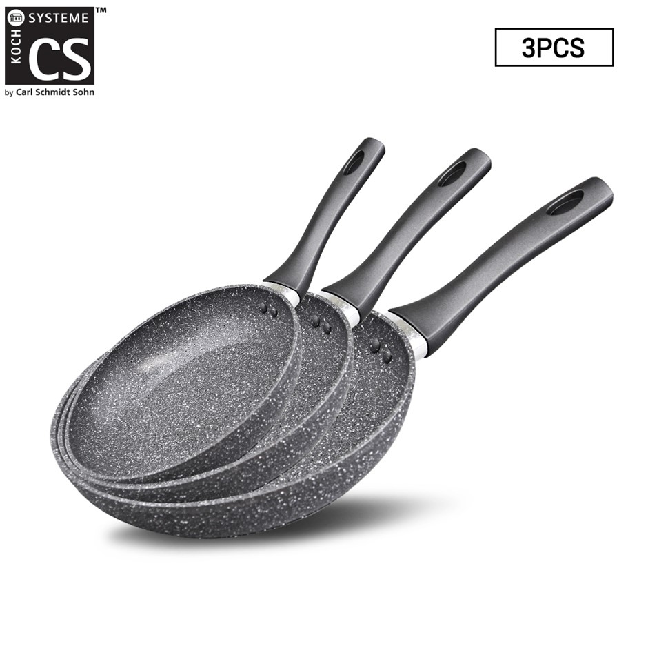 Emden 3pc Ceramic Stone Aluminium Cookwa