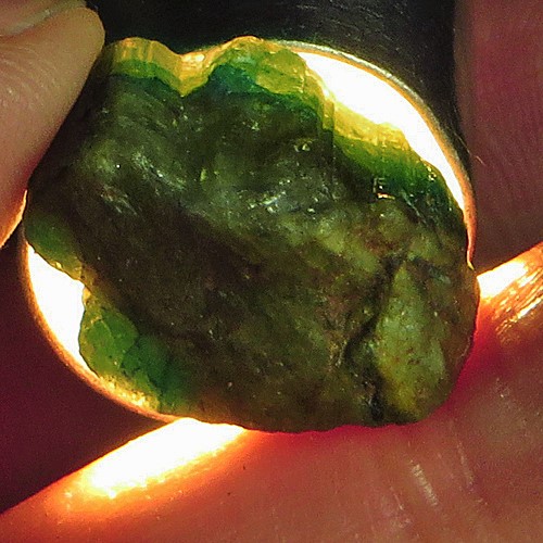 19.5ct Natural Uncut Green Tourmaline
