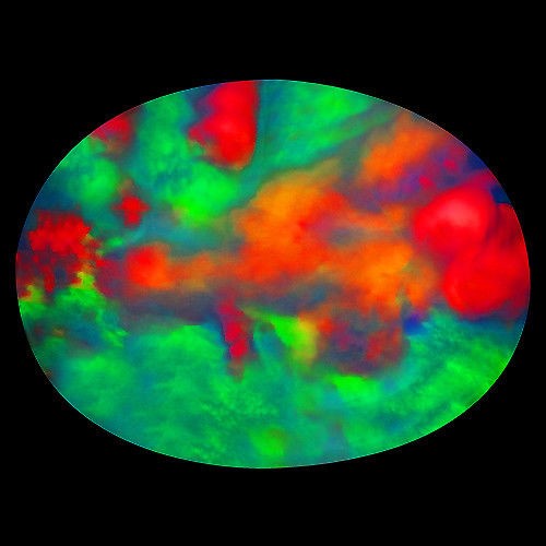 2.42ct Oval Cab. Solid Crystal Multi Colour Opal