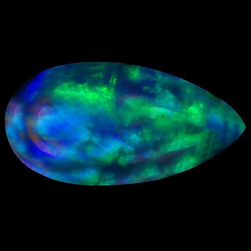 2.30ct Pear Cab Natural Rainbow Crystal Opal
