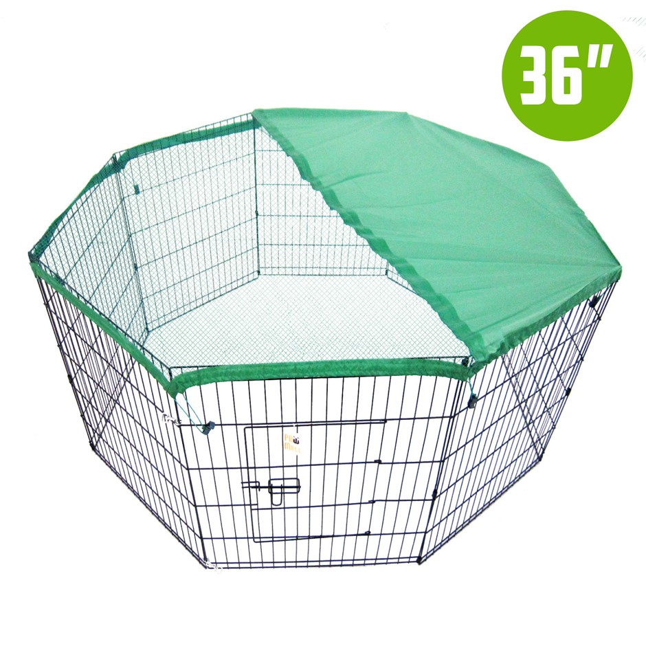 8 Panel Foldable Pet Playpen 36" w/ Cove