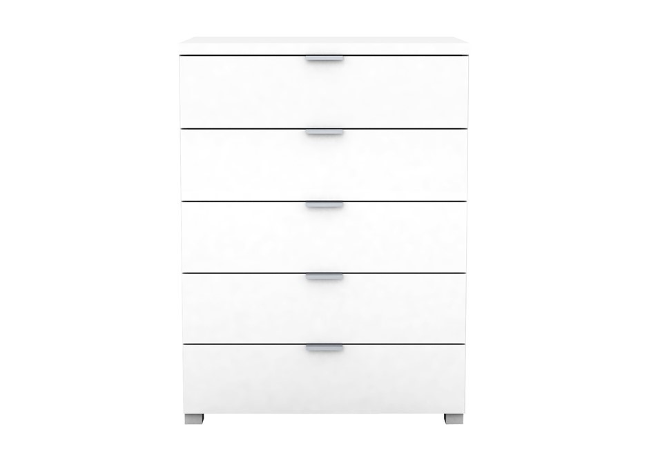 Kyana High Gloss 5 Drawer Tall-Boy Chest