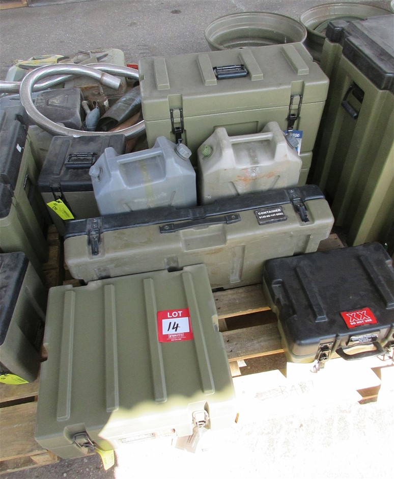 (Lot 14) 5 Assorted Spacecase Military Storage Boxes & More Auction ...