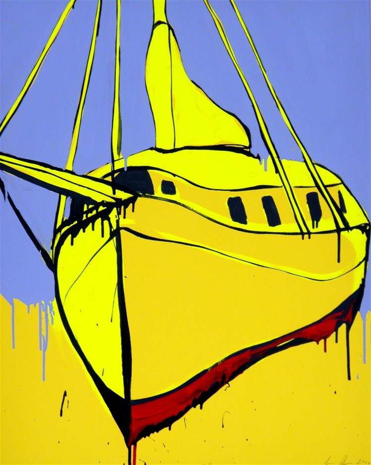 JASPER KNIGHT (1978 ), Original Enamel Painting on Board Auction